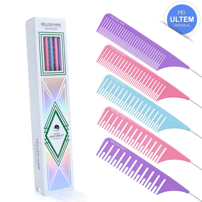 VELLEN HAIR COMBS SET x5