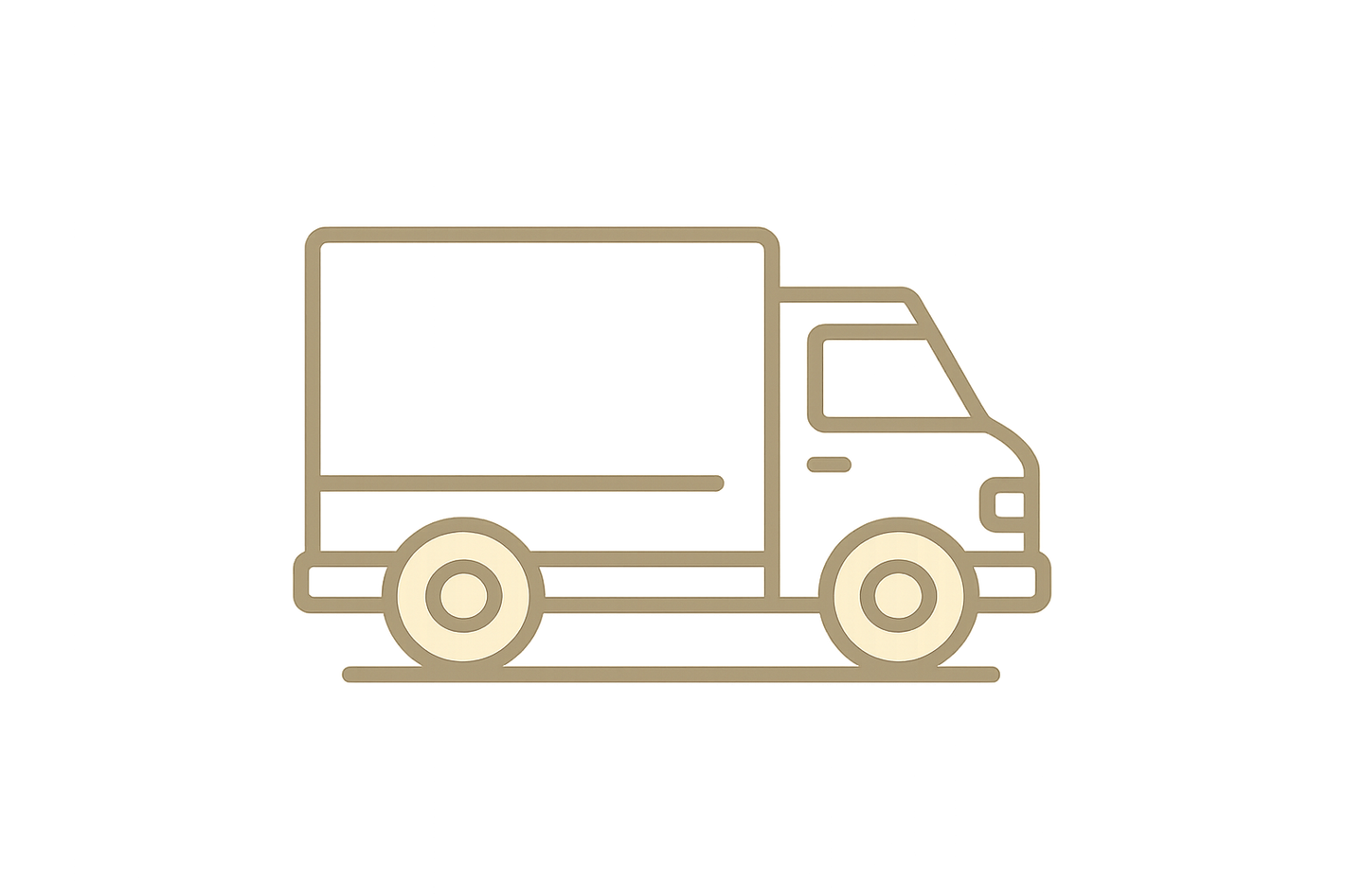 icône de camion de livraison beige